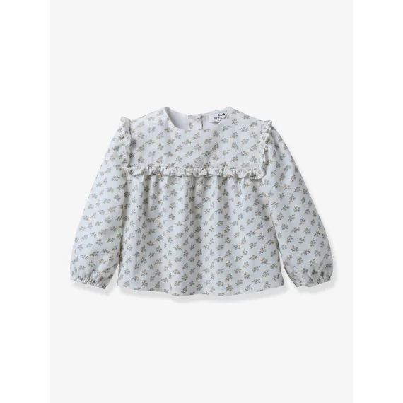 Guimpe bébé Kate CYRILLUS bleu imprimé