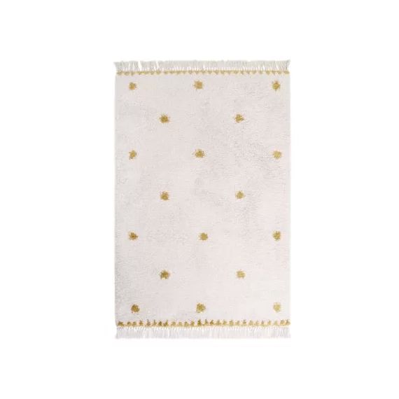 Tapis rectangulaire Wooly Lemon bohème (120 x 170 cm)