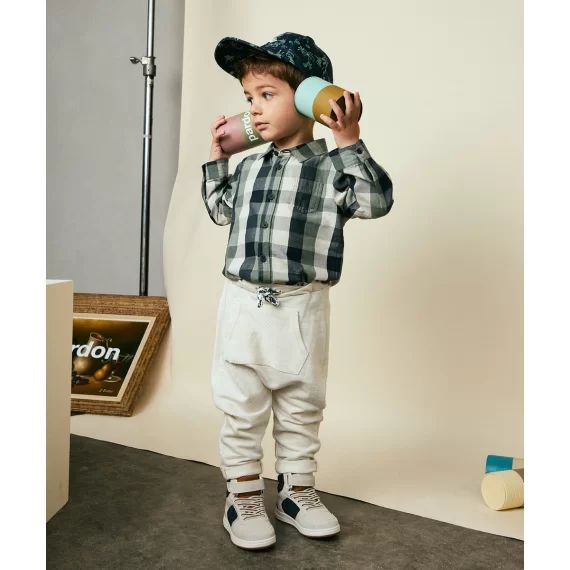 Jogging sarouel gris avec poche bébé garçon