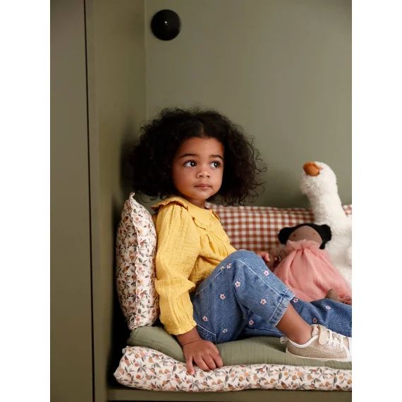 Jean mom brodé bébé stone