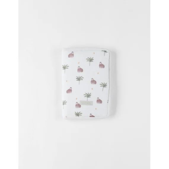 Protège Carnet De Santé En Mousseline Ecru Tropical