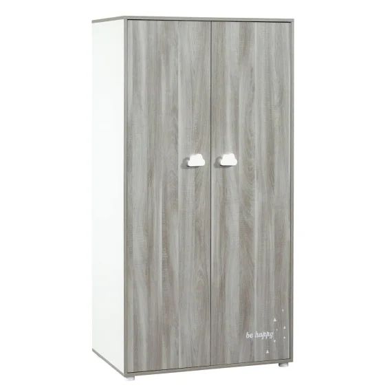 Armoire 2 Portes En Bois Gris