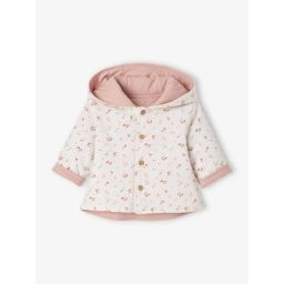 Veste réversible bébé à capuche ivoire