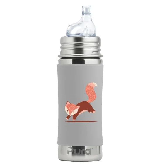 Biberon À Bec En Inox 325 Ml – Fox Gris