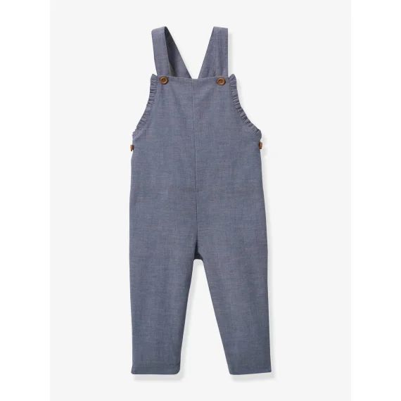 Salopette chambray bébé CYRILLUS bleu