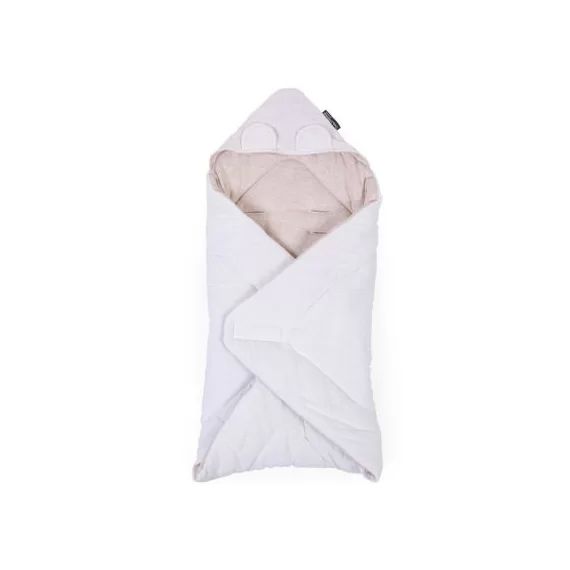 Couverture d’emmaillotage en mousseline Teddy beige (75 x 75 cm)