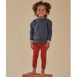 Le legging évolutif côtelé brique en coton pima –  – Soldes