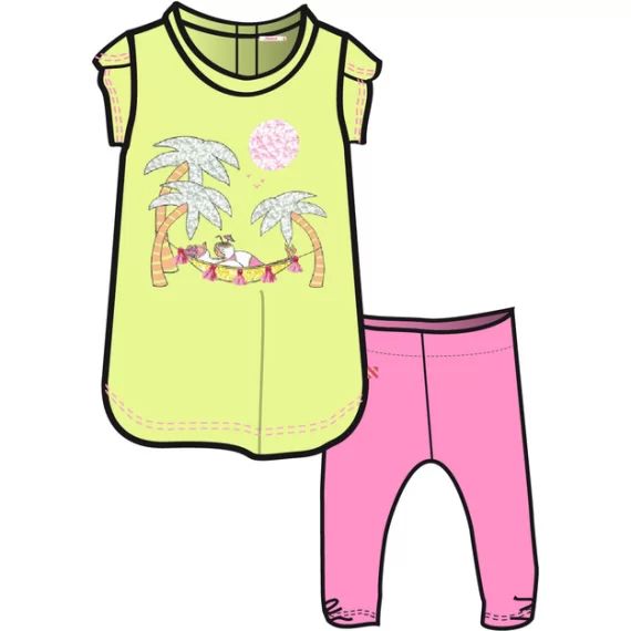 Ensemble robe et legging Fille Jaune