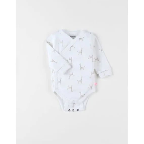 Body Croisé Girafes Blanc Blanc
