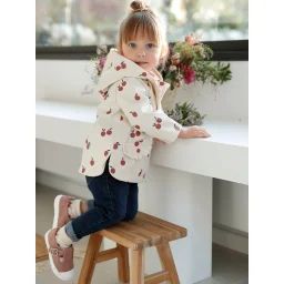 Ciré avec capuche bébé fille écru