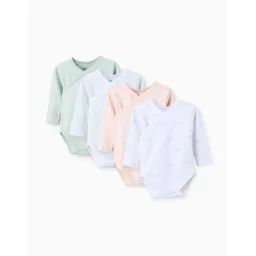 Lot De 4 Bodies Croisés &lsquo;flowers&rsquo; Multicolore