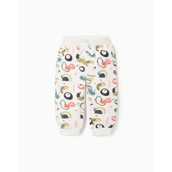 Pantalon De Jogging Gratté Avec Motif &lsquo;bugs&rsquo; Blanc