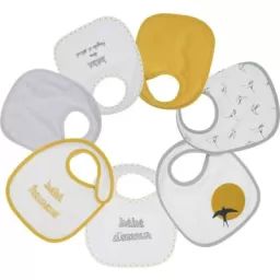 Lot de 7 bavoirs Bébé d&rsquo;amour