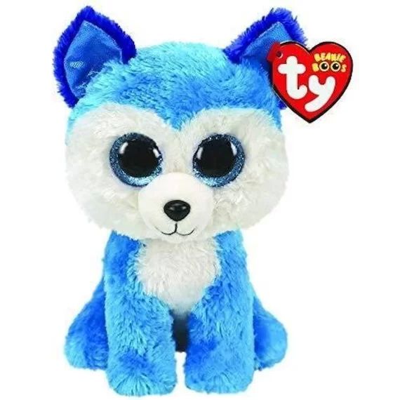 Ty – Beanie Boo&rsquo;s – Peluche Prince le Chien Husky 15 cm bleu