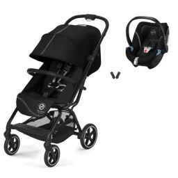 Poussette Cybex Eezy S PLUS 2 – Moon Black + Coque Auto Aton 5 – Deep Black (2022)