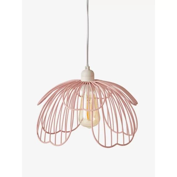 Abat-jour pour suspension en métal Fleur rose
