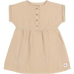 Robe en mousseline de coton bio GOTS nature (3-6 mois)