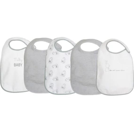 Lot de 5 bavoirs Milky baby