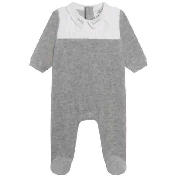 Pyjama en velours Garçon Gris