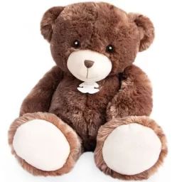 Peluche géante ours Bellydou marron (60 cm)