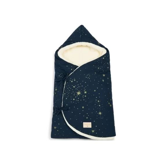 Nid d&rsquo;ange Cozy Gold stella bleu (75 x 35 cm)
