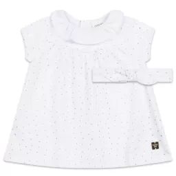 Ensemble robe et bandeau Fille Blanc