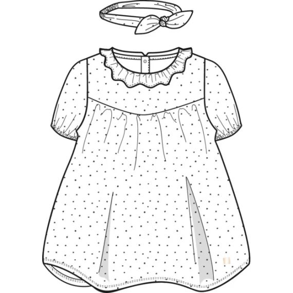 Ensemble robe et bandeau Fille Blanc