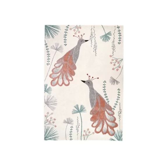 Tapis rectangulaire Senka Oiseaux Gris (120 x 170 cm)