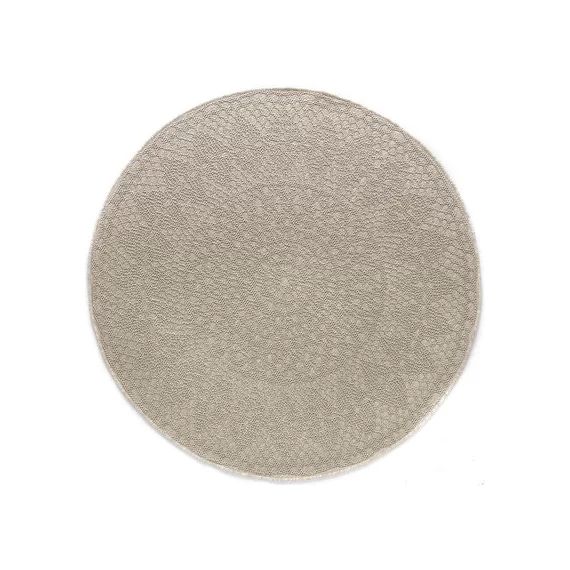 Tapis rond Crochet ivoire (160 cm)