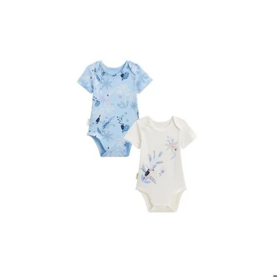 Lot De 2 Bodies Bébé Manches Courtes Bella Chica Bleu