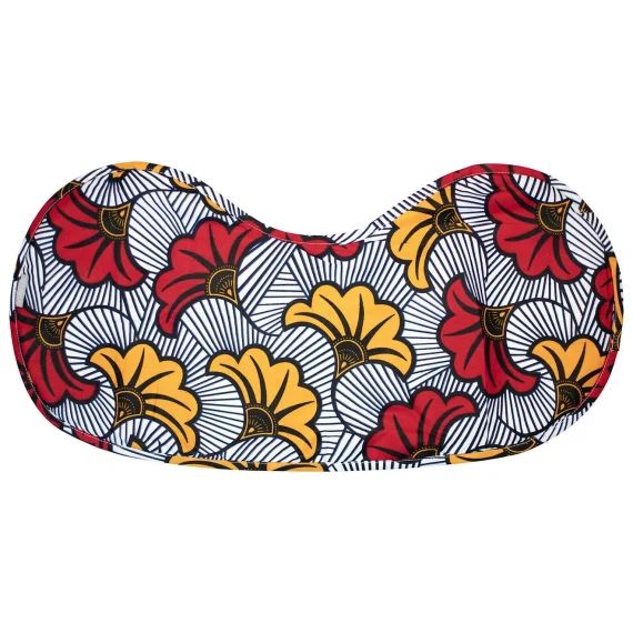 Bavoir D&rsquo;épaule En Wax Fleurs De Mariage Rouge