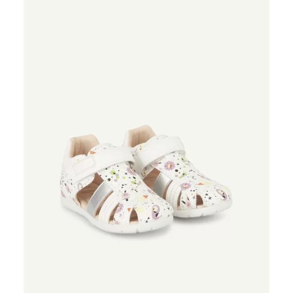 Sandales elthan bébé fille blanches imprimées –  – Soldes