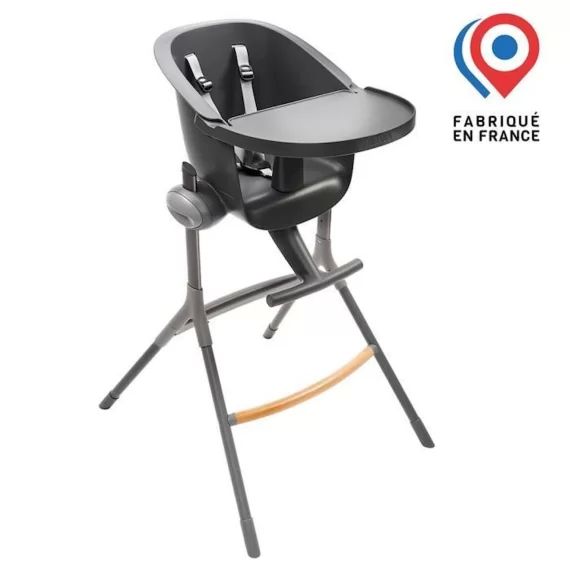 BEABA, Chaise Haute Up&Down dark grey gris