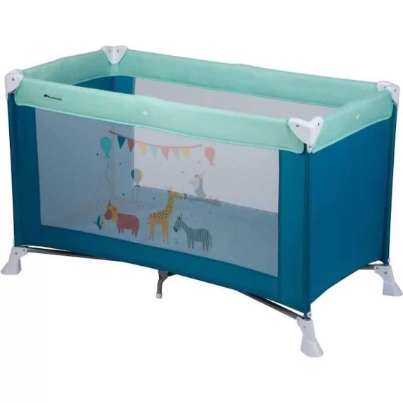 BEBECONFORT Soft dreams Lit bébé, Lit parapluie, De la naissance à 3 ans (jusqu&rsquo;à 15kg), Happy days  + sac de transport bleu