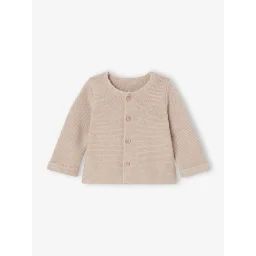 Cardigan Basics 100% Coton beige chiné