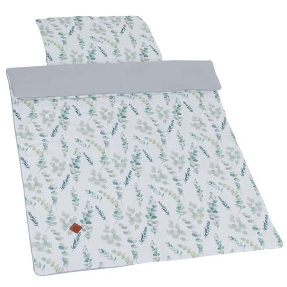 Couette Et Oreiller Enfant – Prêt À Dormir Eucalyptus Blanc Imprimé Eucalyptus