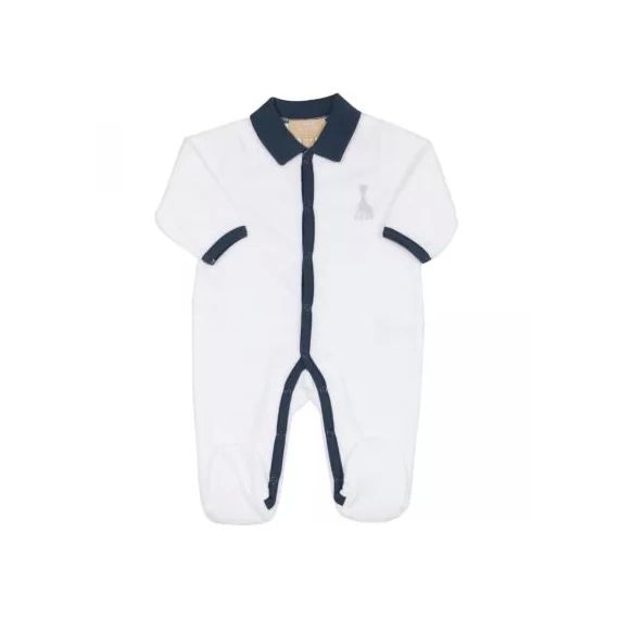 Pyjama en velours blanc Sophie la girafe (1 mois)