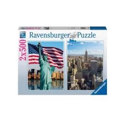 Puzzle 2×500 pièces – New-York – Puzzle adultes Ravensburger – Dès 10 ans – 17289 gris