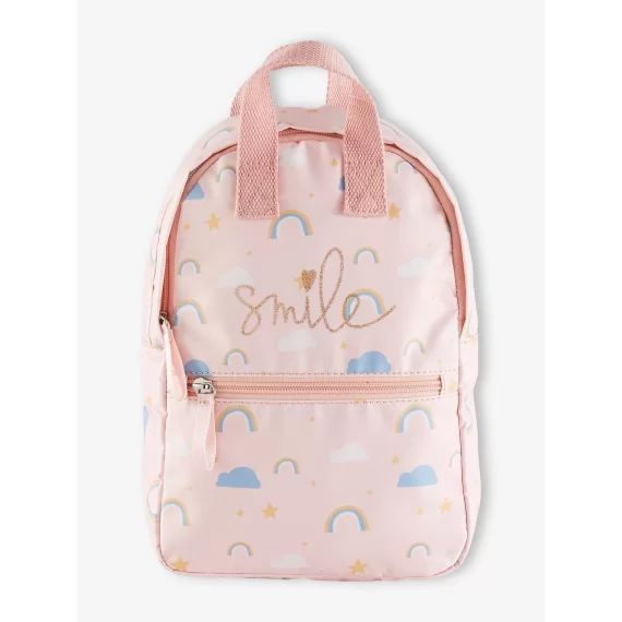 Sac à dos arc-en-ciel fille rose imprimé