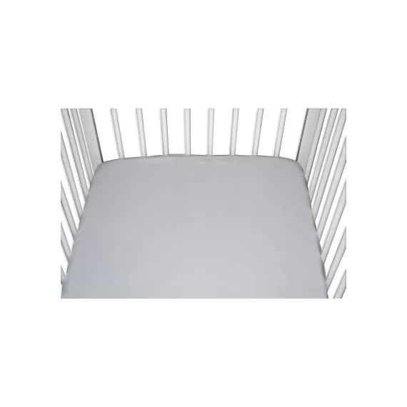 Drap housse jersey gris perle (40 x 80 cm)