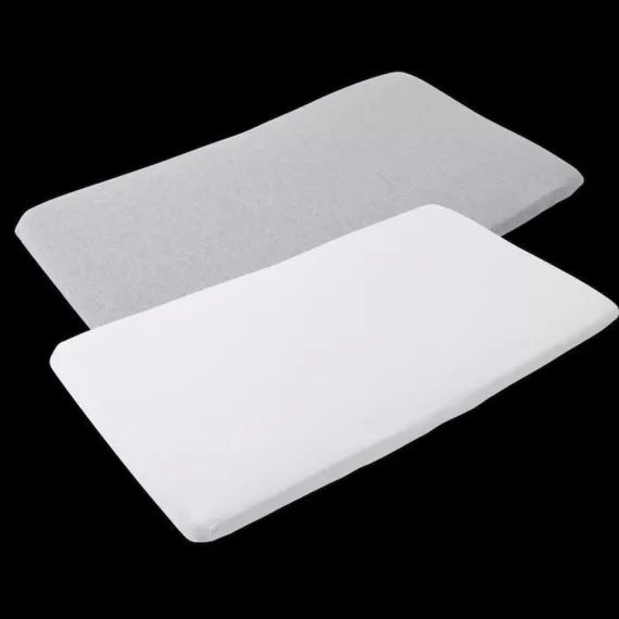 MAXI-COSI Lot de 2 Draps pour lit de voyage Iris – Blanc/gris blanc