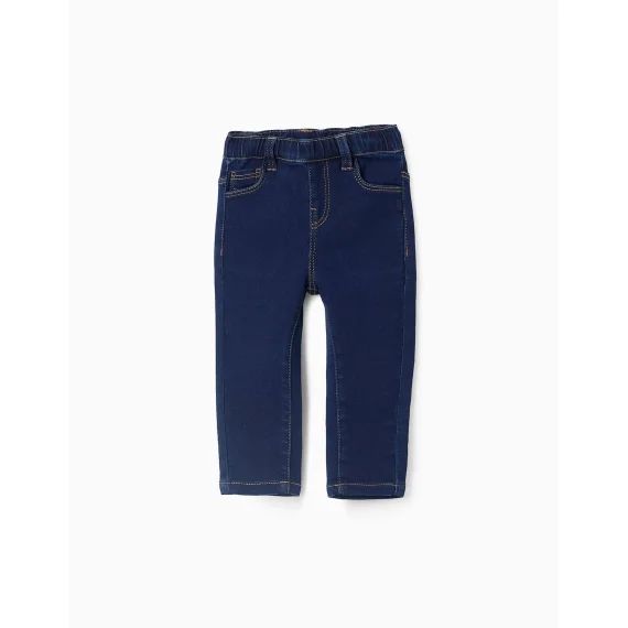 Pantalon En Jean Bleu Foncé