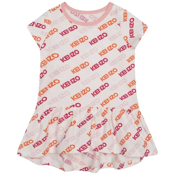 Robe en coton majoritaire Fille Blanc