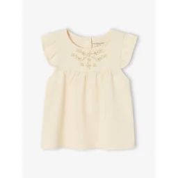 T-shirt brodé bébé vanille