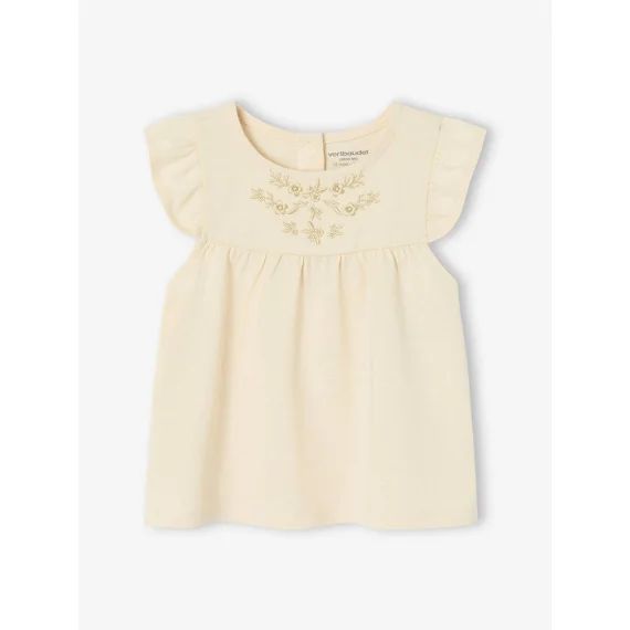 T-shirt brodé bébé vanille