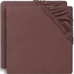 Lot de 2 draps housses en coton Chestnut (60 x 120 cm)