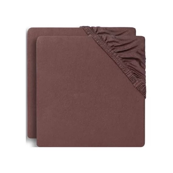 Lot de 2 draps housses en coton Chestnut (60 x 120 cm)