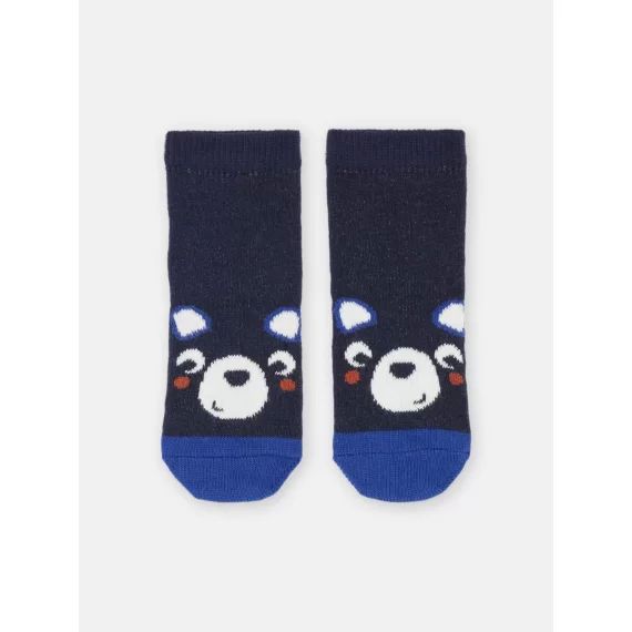 Chaussettes Bleu Marine À Motif Ours Bébé Garçon