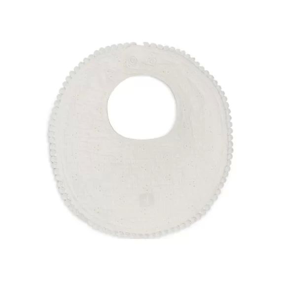 Bavoir naissance Embroidery Ivory