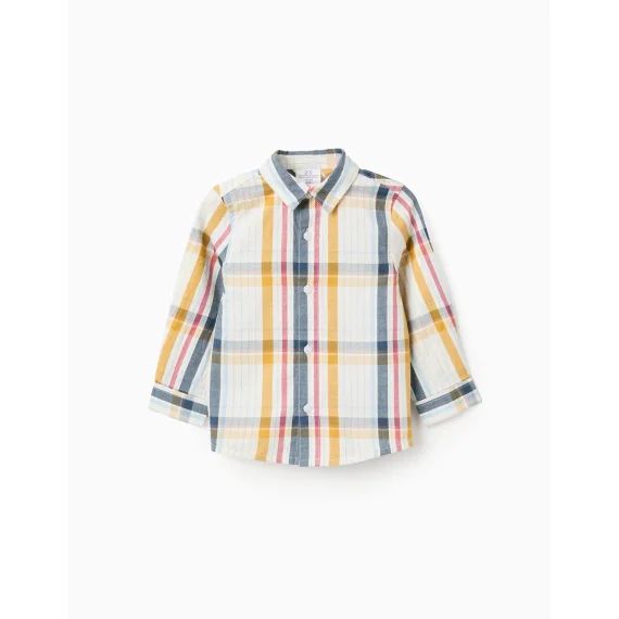 Chemise En Coton À Carreaux Brothers & Sisters Beige Clair